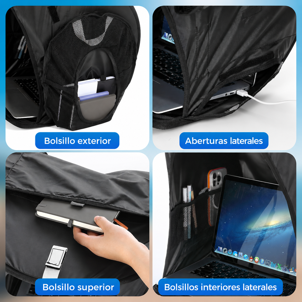 Parasol Portátil Laptop - Sunscreen Impermeable Computadora - Imagen 3