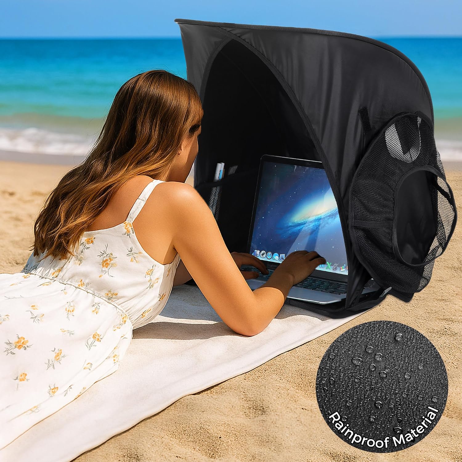 Parasol Portátil Laptop - Sunscreen Impermeable Computadora - Imagen 7